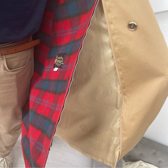 John Weitz Harbor Master Vtg 70’s Trench Coat w/ Removable Wool Lining Sz 44R - Picture 12 of 16